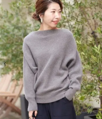 폭스 혼방 보트넥 풀오버