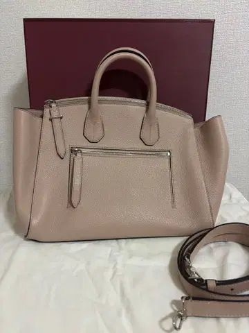 컨디션 최상 BALLY 소메트 핑크 베이지 가죽 토트백 2way