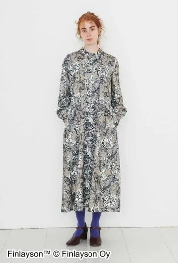 핀레이슨 펠리시모 긴팔 원피스 꽃무늬