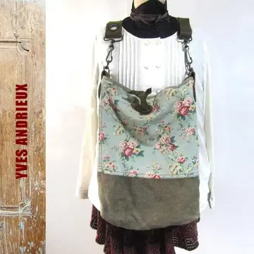 YVES ANDRIEUX / 이브 앙드류 프린트 / 린넨 숄더백
