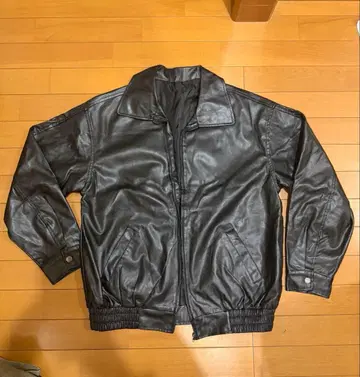 블랙 가죽 아우터