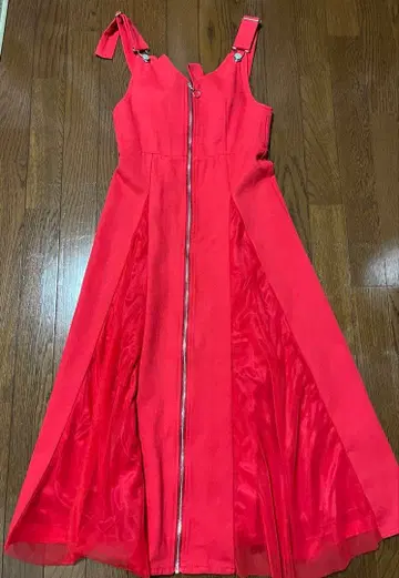 jouetie 오버롤 스커트 빨간색 레드