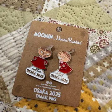 무민 오사카 만박 한정판 2025 리틀 미이 에나멜 핀 2개 세트