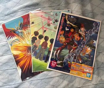 디지몬 제일복권 D상 클리어 포스터 3장 세트