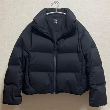 유니클로 WOMEN 심리스 다운 숏 자켓 BLACK S