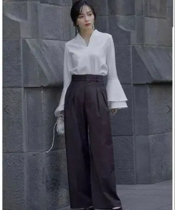 anuans 아뉴앙스 2way 마벨트 와이드 팬츠 새상품급