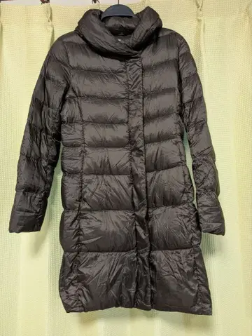 다크 브라운 롱 다운 자켓