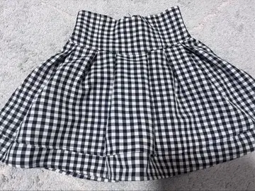 Michelle macaron 깅엄 체크 플레어 스커트 XS