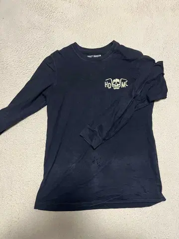 HARLEY-DAVIDSON 스컬 디자인 긴팔 티셔츠 할리