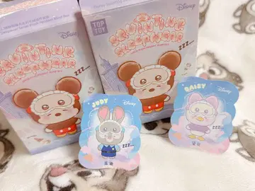 디즈니 수면 의류 시리즈 봉제 인형 키체인 2개