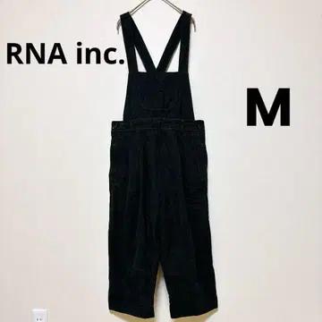 RNA inc. 살로펫 오버롤 코튼 린넨 혼방 블랙 M 사이즈