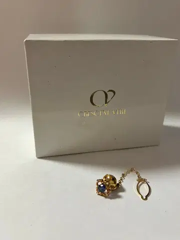 CRESCENT VIVI 넥타이핀 골드 파란색 스톤