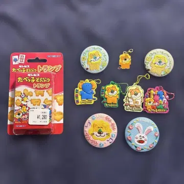 타베코 동물 카드놀이 러버 마스코트 캔뱃지 참 세트