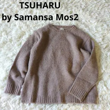 TSUHARU by SamansaMos2 울 혼방 포근 포근 크루넥 니트