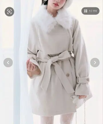 OLIVE des OLIVE [3way] 퍼 티펫 미들 기장 코트