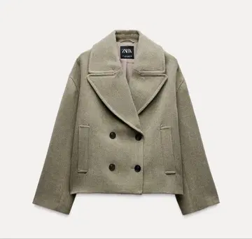 ZARA 숏 기장 더블 브레스트 코트