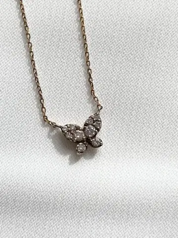 폰테베키오 K10YG 다이아몬드 버터플라이 목걸이