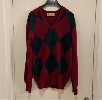 80s 90s 스코틀랜드제 글렌맥 캐시미어 v넥 니트
