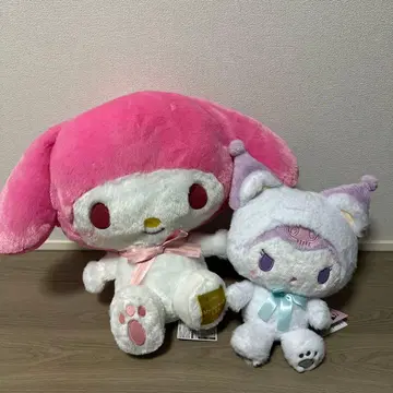 [ 새상품 ] 초초 빅 봉제 인형 마이멜로디와 쿠로미 2세트