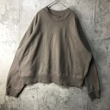 B1570 구제 의류 트레이닝복 맨투맨 브라운 그레이 무지 90s Y2K