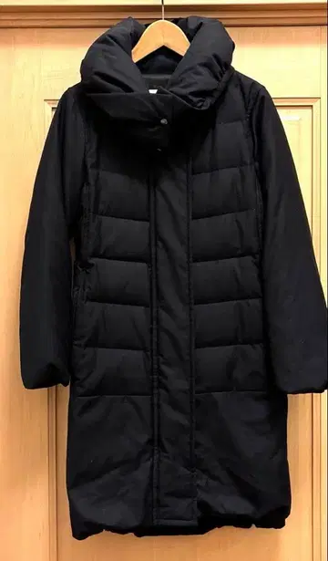 PLST 블랙 롱 다운 코트 벨트 포함