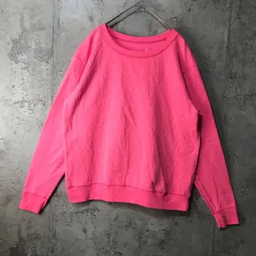 B1571 구제 의류 트레이닝복 맨투맨 핑크 무지 90s Y2K