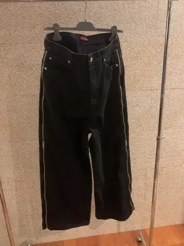 LU'U-DAN 블랙 와이드 팬츠 32