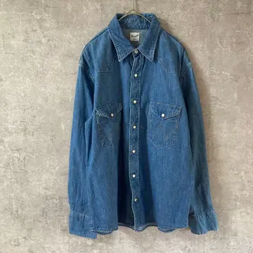 Wrangler BEAMS 별주 데님 셔츠 긴팔 M 사이즈