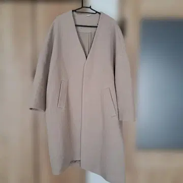 Mila Owen 미라 오웬 노카라 코쿤 코트 베이지 롱