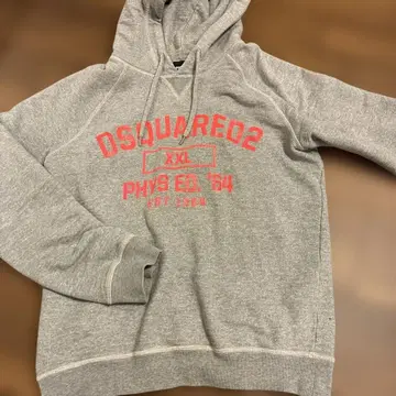 DSQUARED2 그레이 핑크 로고 후드티 M 사이즈 새상품급