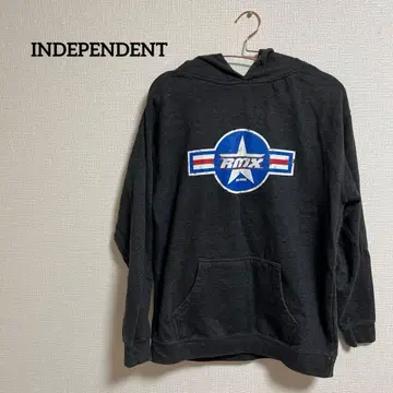 INDEPENDENT 후드티 가을/겨울 긴팔 다크 그레이