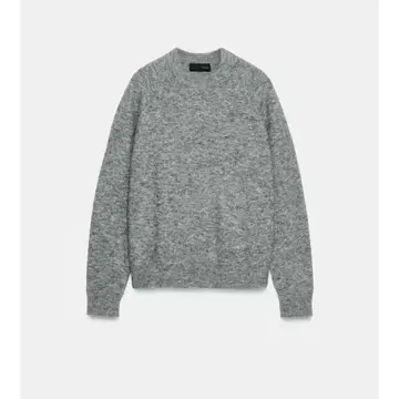 ZARA 울과 알파카 혼방 긴팔 스웨터 그레이