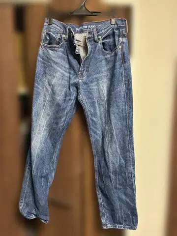 BAYFLOW 스트레이트 데님 팬츠 데미지 가공 허리 75cm