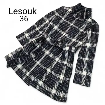 Lesouk 루스쿠 롱 코트 모 88% 바이컬러 36