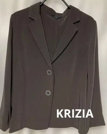 KRIZIA 크리치아 다크 브라운 테일러드 자켓 44
