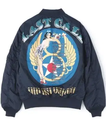 AVIREX/LAST CALL 핀업걸 MA-1 복각 디자인 M