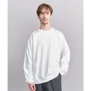 BEAUTY & YOUTH 파인 글로시 코튼 맨투맨 티셔츠