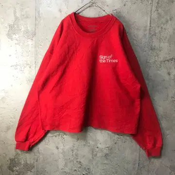 B1574 구제 의류 트레이닝복 맨투맨 빨간색 90s Y2K