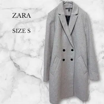 새상품급 자라 체스터 코트 그레이 더블 브레스트 포멀 모드 스타일