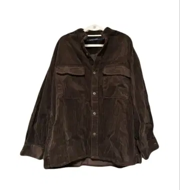 다크 브라운 코듀로이 셔츠 와이드 팬츠 세트