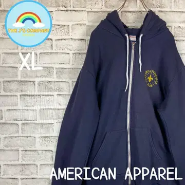 American Apparel 플렉스 플리스 집업 후드티 XL