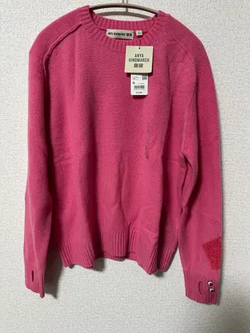 유니클로 ANYA HINDMARCH 캐시미어 100 스웨터