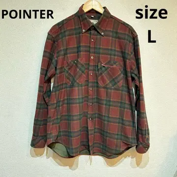 [ 좋은 배색 ] POINTER 체크 셔츠 이탈리아 구제 의류 L