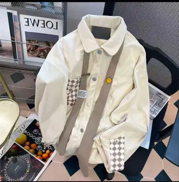 아이보리 코듀로이 자켓 뒷면에 [SWEET] 자수