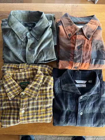 Banana Republic 외 4장 세트 긴팔 체크 셔츠