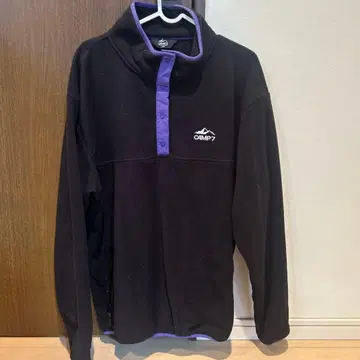 CAMP7 플리스 자켓 L 사이즈 블랙/퍼플