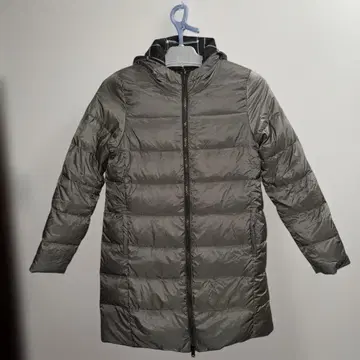 후드 부착 롱 다운 자켓 리버서블 사이즈 38