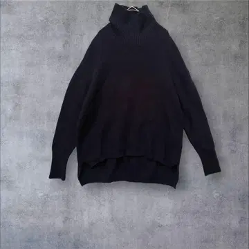 a2564 [필그랑데] 하이넥 니트 큼직한 네이비 38