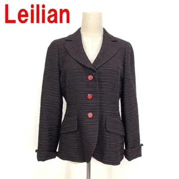 A6873 레리안 테일러드 자켓 울 트위드풍 브라운 11