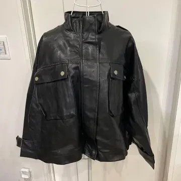 ( 새상품 ) EGOIST 블랙 가죽 자켓
